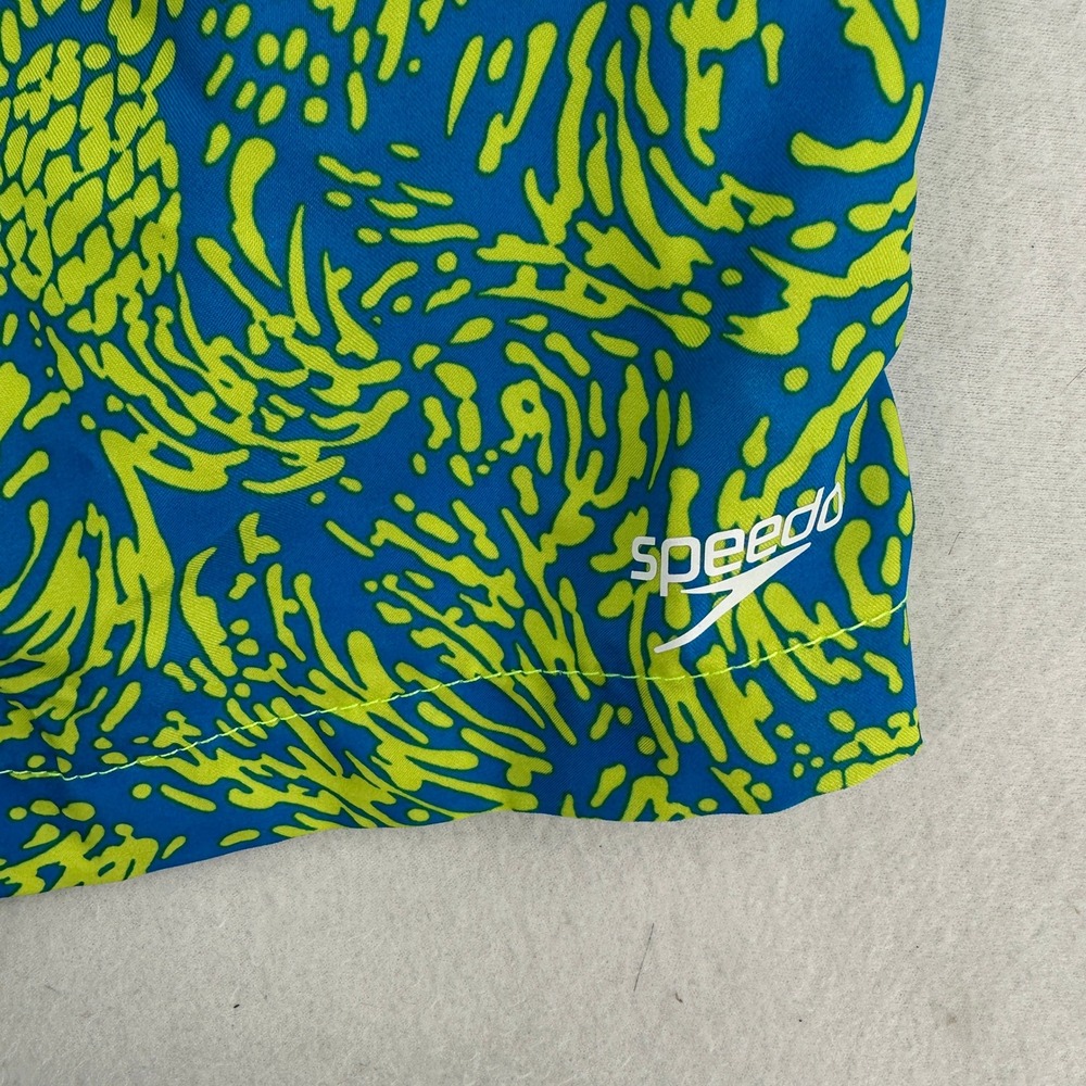 Speedo Mens Swim Trunks XXL Blue Lime Green Pineapple Print Board Shorts Swim - Picture 3 of 7